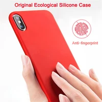 Coque de luxe officielle en Silicone pour iPhone, étui Original pour 11, 12, 13 Pro Max, Apple, 14 Plus, 7, 8, SE, X, Xs, XR