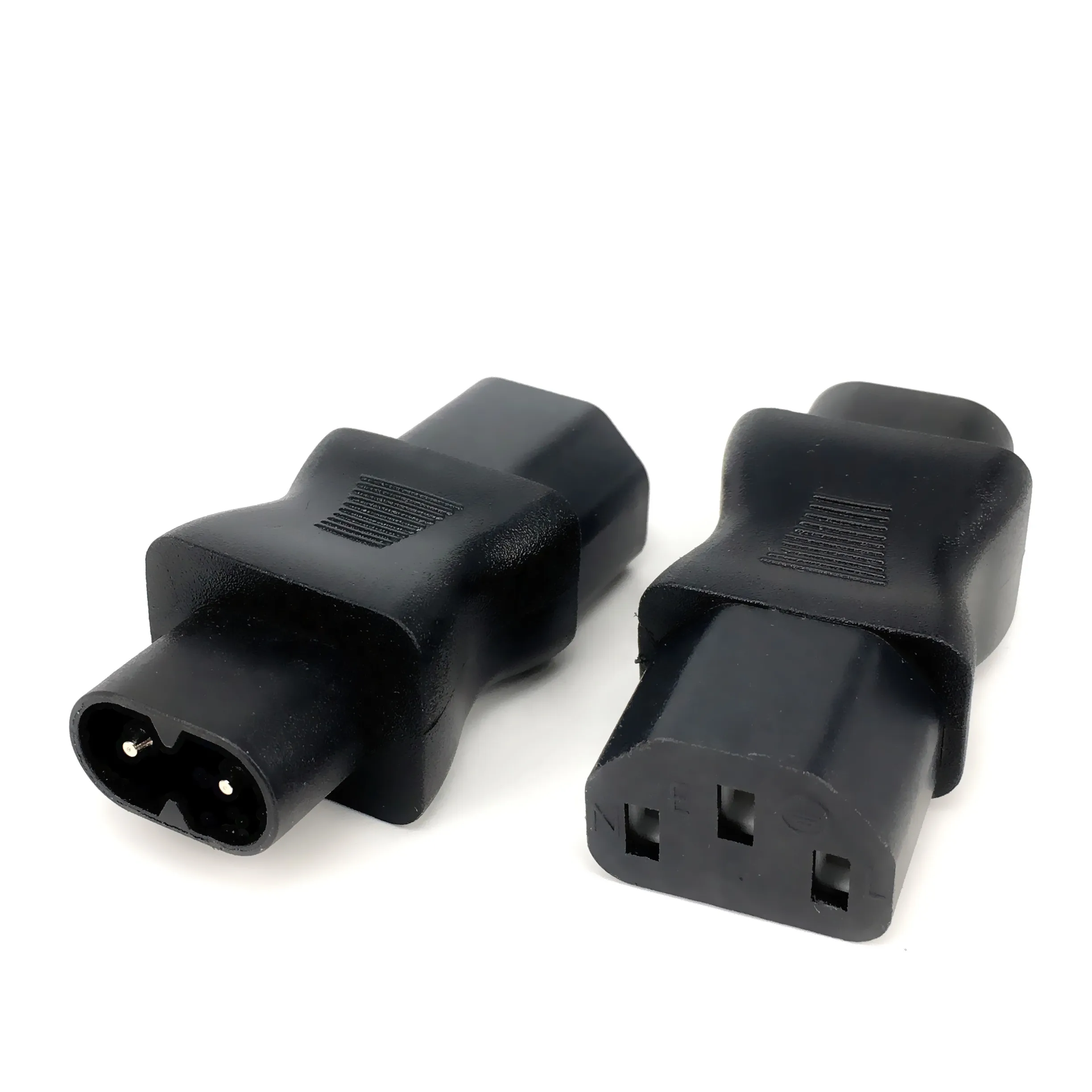 IEC 320 C8 male to C13 3Pin female power adapter, C13 to c8, C8 IEC 3Pin Female 2Pin Male