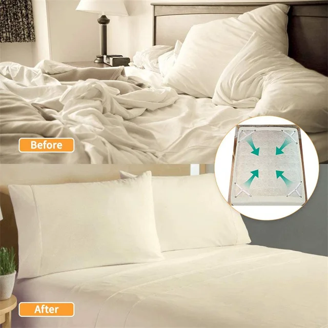 4 Pcs Háromszög Ágynemű Tartószerelhető Lapkapcsok Állítható Lapos Harisnyatartók Matrac Megfogó Klipek Az Ágy Fedeléhez - Image 5