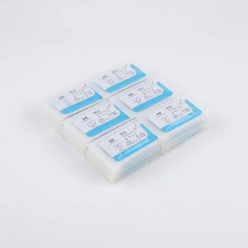 12PCS 2/0 3/0 4/0 Dental Surgical Needle Silk Medical Thread Suture Surgical Practice Kit Teaching Demonstrations