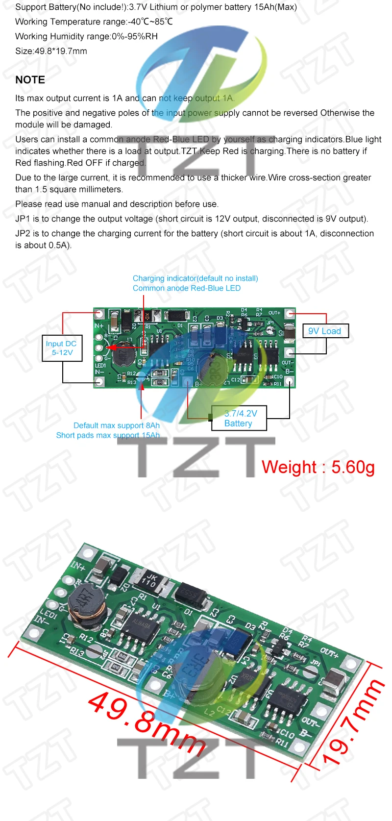 1/2/3PCS DC 5v-12v Zu 9v/12v Step Up Lade Modul für 18650 Lithium-Batterie UPS Spannung Schutz Konverter Ladung Entladung – Detail 3