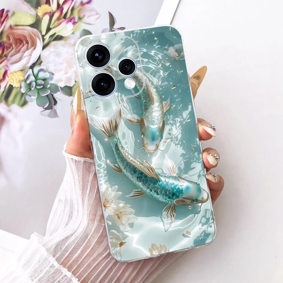 Colorful Flowers Painted Soft Slim Phone Case