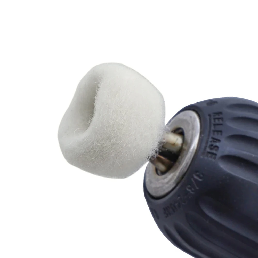 10pcs Cotton Wheel Polishing Buff Buffing Brush  Polish Rotary Drill Bit AU - 5