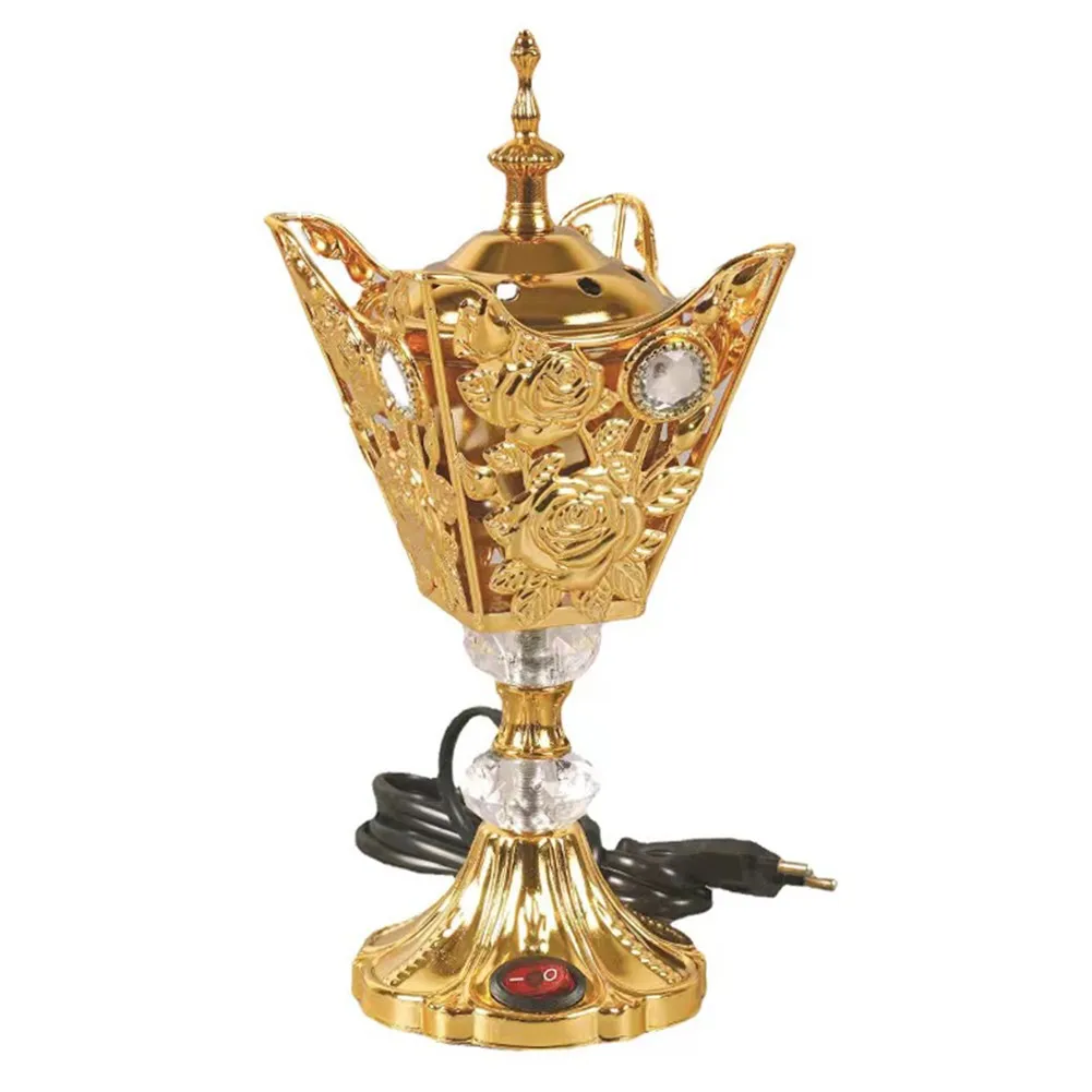 

1pc Arabian Incense Diffuser Mini Electric Incense Burner Home Office Buddha Decor Sandalwood Incense Holder Aroma Diffuser