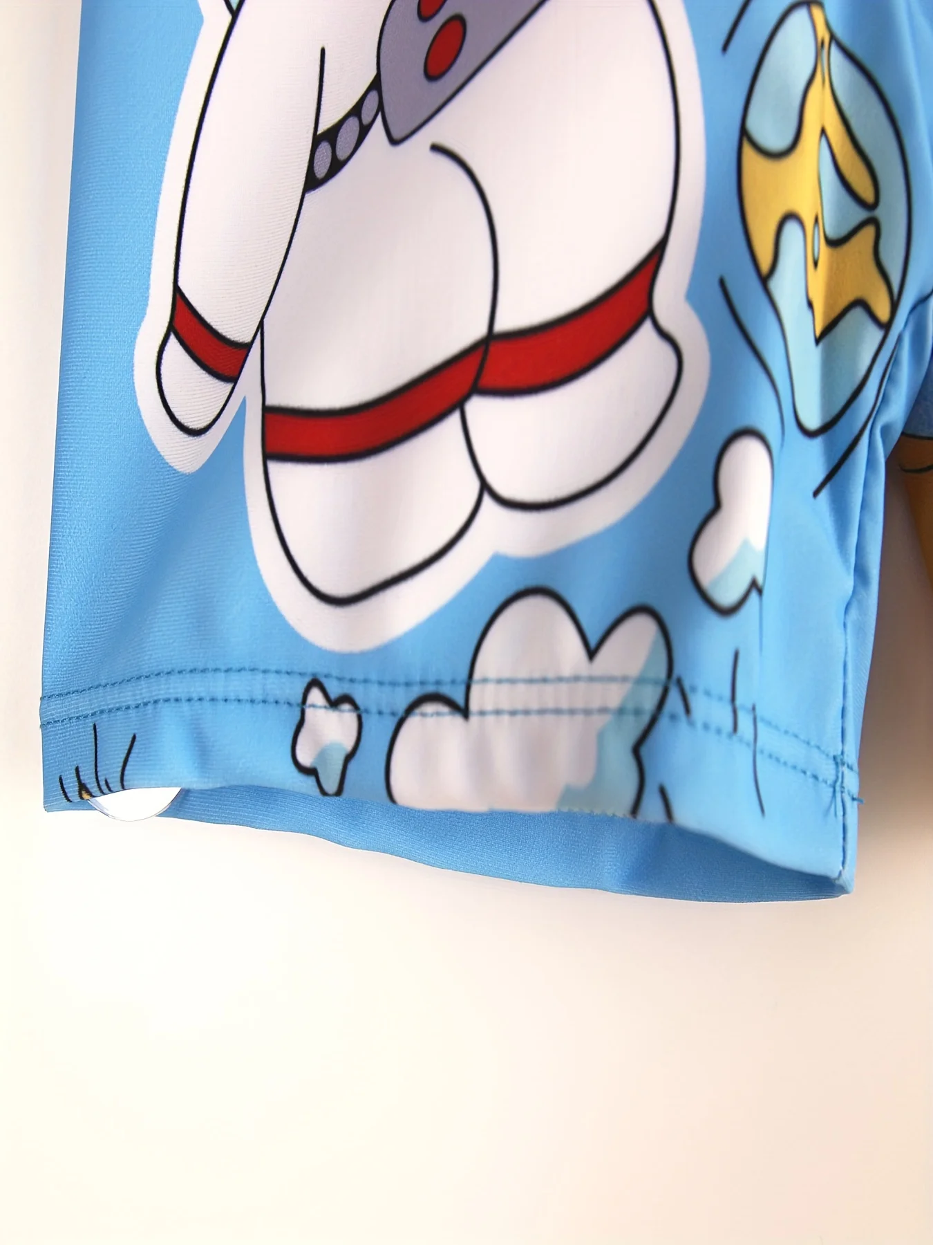 Cartoon Astronaut Pattern Quick Dry Swim Trunks Boys Elastic Waist Beach Shorts Boys Swimwear Summer Vacation