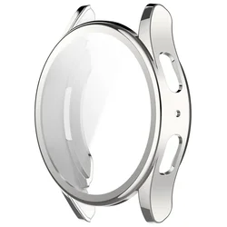 All-Around TPU Silicone Protective Cover and Screen Protector for Galaxy Watch 7 40MM (Silver)