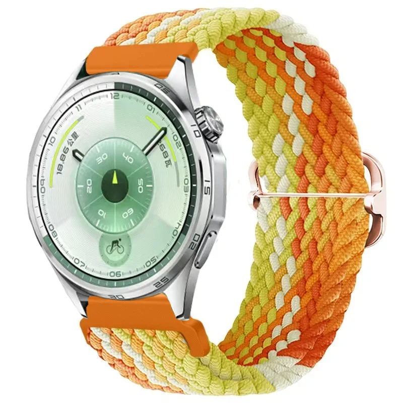 Nylon Braided Adjustable Loop Strap, 20/22mm Elastic Bracelet
