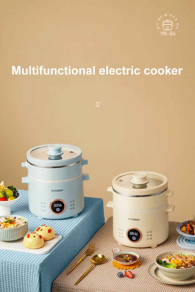 Description Picture 2 of item2L Electric Rice Cooker Cooking Pot Mini Multicooker Lunch Box Rice Cookers Hotpot Non-stick Electric Skillet Food Steamer 220V