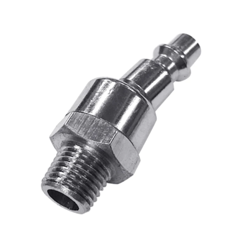 2-Piece Industrial 1/4inch-NPT Male Thread Air-Plug Air Hose-Fittings Quick Coupler Corrosion Resistant Universal GXMA