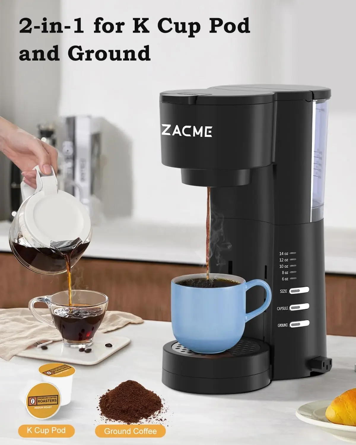 Professional Italian Pump Small Espresso Coffee Machine  – Compatible with Nespresso Original Capsules Dolce Gusto L'or 3