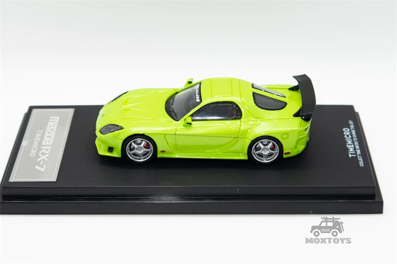 Timemicro-mazda RX-7 veilsideダイキャストモデルカー、1:64