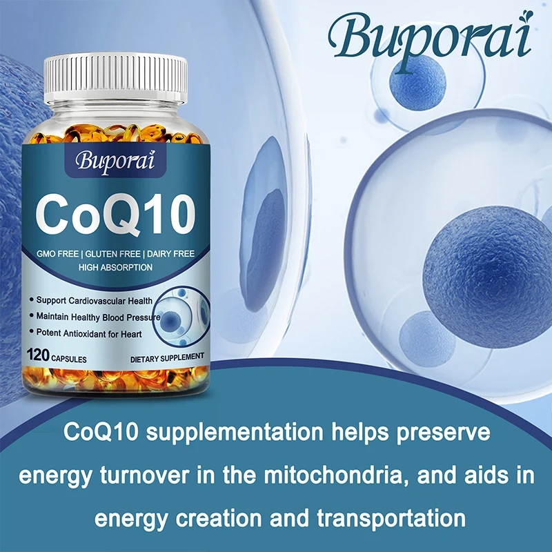 Coenzyme Q-10 Capsules-for Heart, Cardiovascular, Immune and Skin Health, Antioxidant
