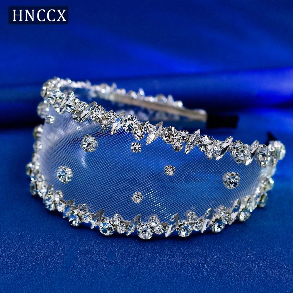 HNCCX Handmade Bridal Hair Band Rhinestone Headdresses Shining Bridesmaid Headwear Bride Hair Accessories Women  Adornment CP650