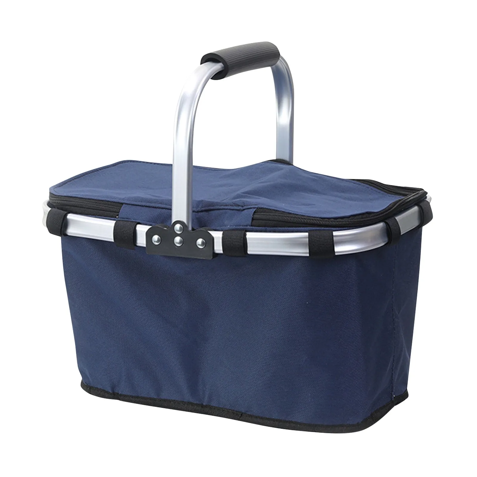 Portable Foldable Insulated Picnic Basket with Ice Pack and Lunch Box