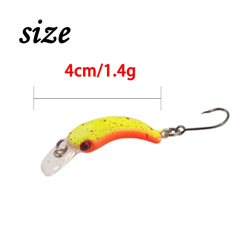 8Pcs/Lot Fishing Lure Mini Crankbait Trout Minnow 4cm 1.4g
