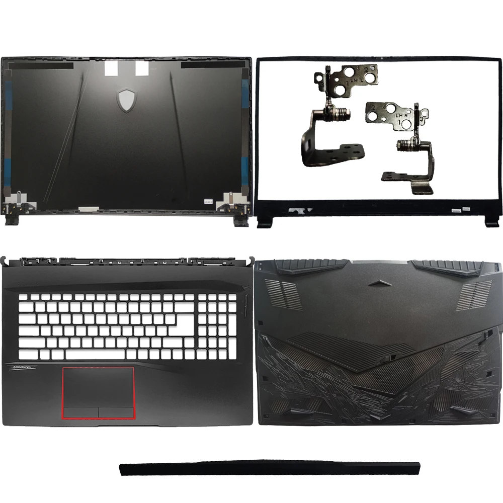 Tampa Traseira Lcd para Msi Moldura Base Superior Inferior Dobradiças Novo Case Gl75 Ms17e4 Ms-17e5 Gp75 Ms-17e3 Ms-17e7 Ms-17e1 17e2