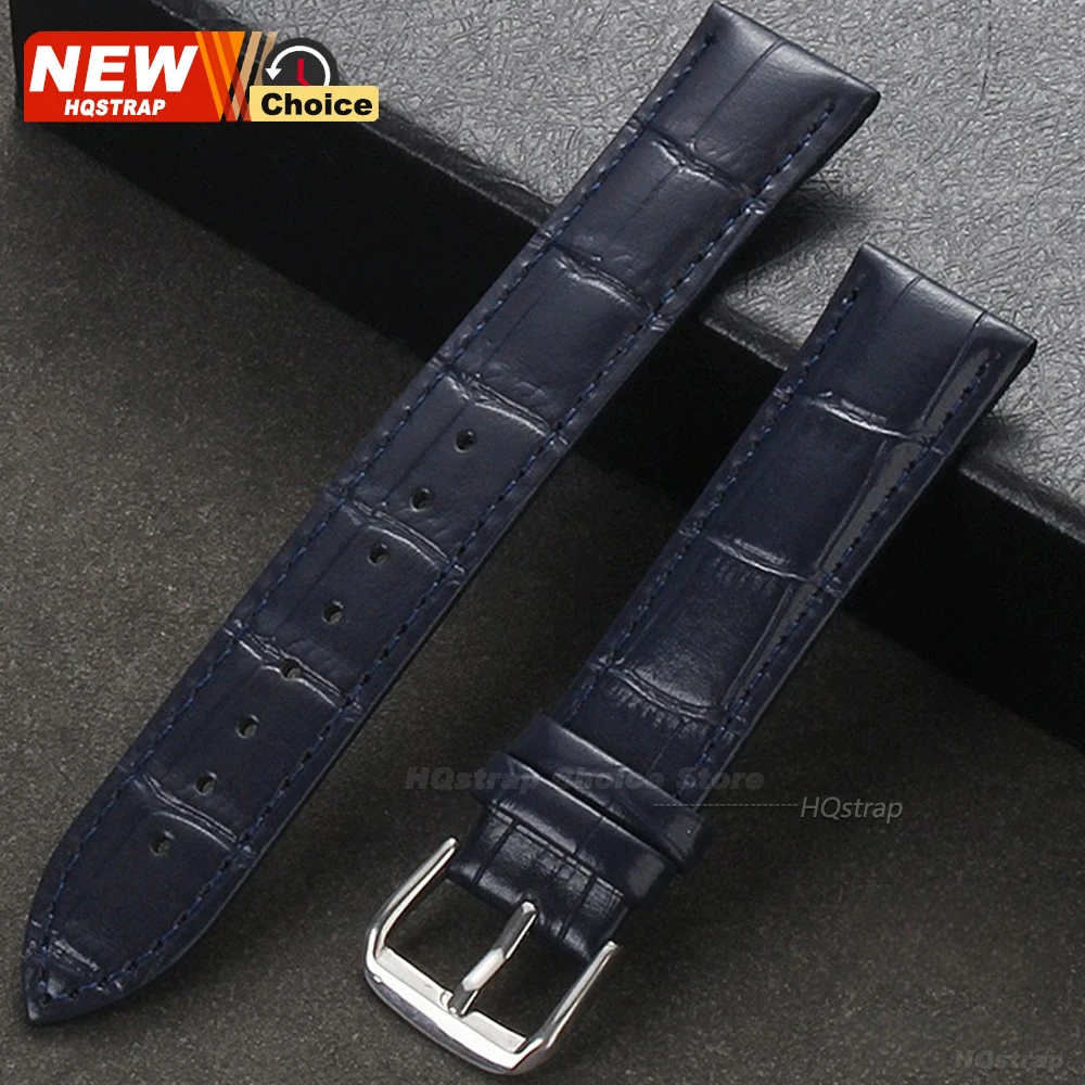 Universal Calfskin Leather Watch Strap with Gold Clasp & Adjustment Tool - Premium Wristband