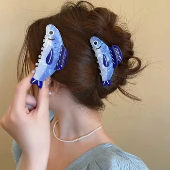 1Pcs Creative Ocean Sardine Hair Clip 2