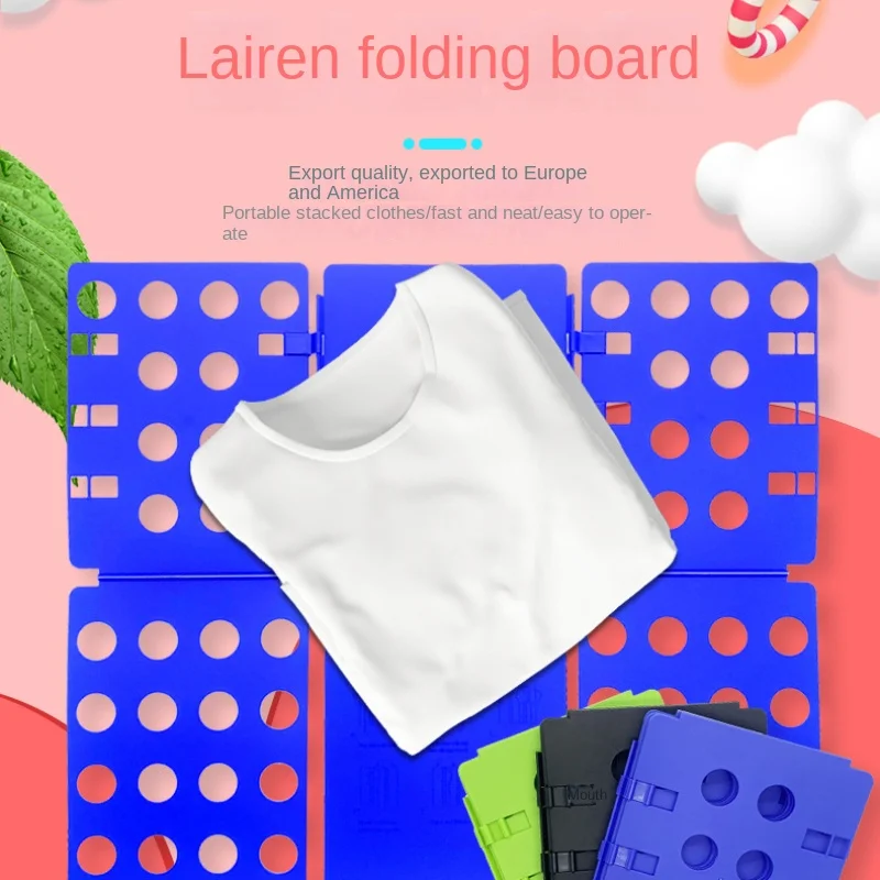 

Creative Lazy Person Folding Board Adult Clothes Shirt T-shirt Organization Folding Board Folding Hanger Convenient Folding