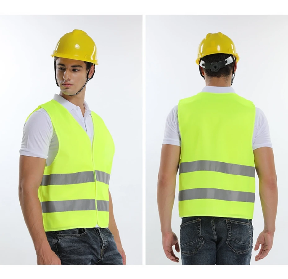 Sleeveless Reflective Vest Traffic Safety Jacket With Reflective Stripe Night Running Biking