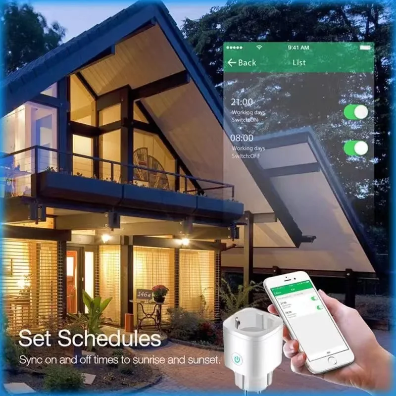 EWeLink EU Smart Socket WiFi Smart Plug With Power Monitoring Timing Voice Control Yandex Alice Маруся Alexa Google Assita smart plug socket smart socket smart wifi switch wifi switch smart switch