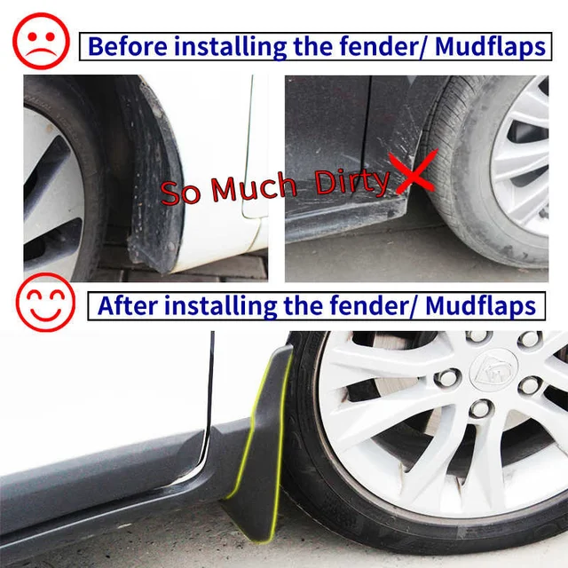 4PCSUniversal Car Mud Flaps Splash Guard Mudguards