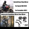 For Triumph Speed 400 Scrambler 400 X Scrambler 400X 2024 Motorcycle Handlebar Mirror Retrofit Rear View Mirror 1