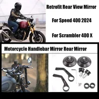 For Triumph Speed 400 Scrambler 400 X Scrambler 400X 2024 Motorcycle Handlebar Mirror Retrofit Rear View Mirror 1