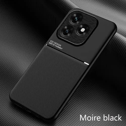 Shockproof Luxury Non - Slip PU Leather Phone Case with Magnetic Frame & Plastic Back Cover for Honor X5C Plus (Black)