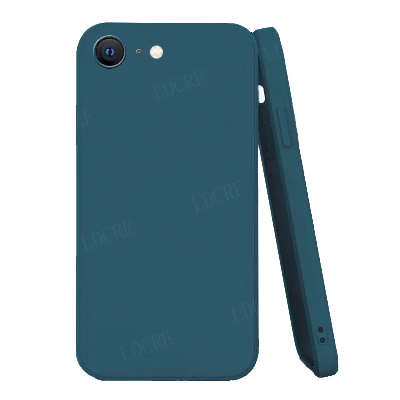 Luxury Original TPU Liquid Silicone Square Back Soft Phone Case