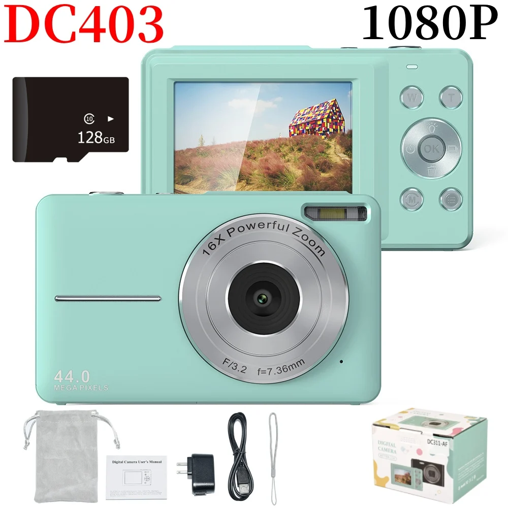 DC403 HD 1080P Digital Camera for Kids Video Cameras with 32G