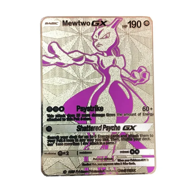 1996 1st Edition metal Cards Charizard Blastoise Venusaur Mewtwo Game Collection Alloy Card