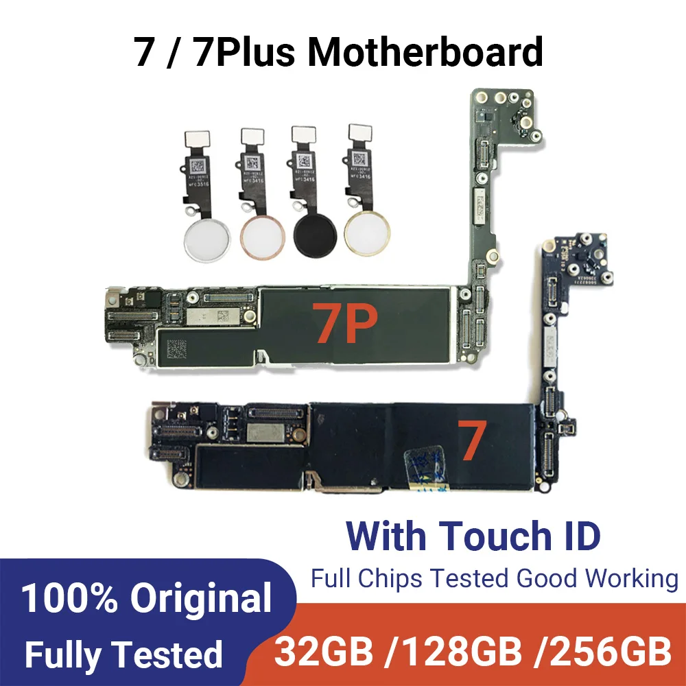 Original Motherboard For IPhone 7 Motherboard Logic Board For IPhone 7