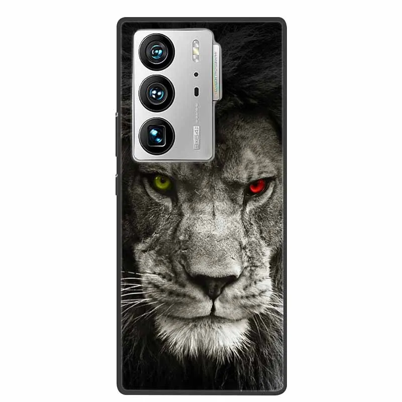 Animal Painted Silicone Soft Phone Case - Shockproof TPU Shell with Wolf Design