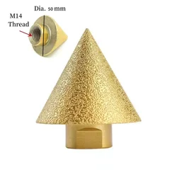 Diamond Beveling Chamfer Bit - Cone Punching & Expanding Drill (50mm - M14)