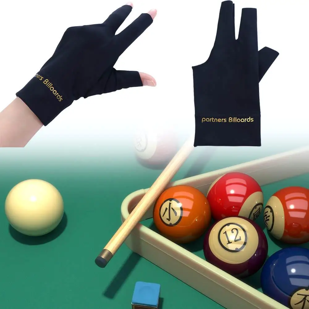 Professional Non Slip Solid Color Glove Three-fingered Table Game Left Hand Mittens Fashion Durable Billiards Accessories