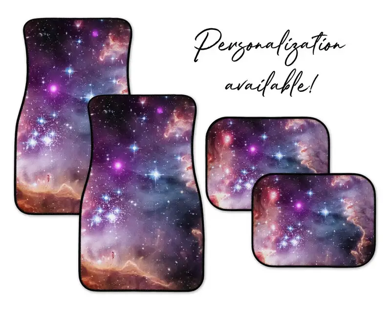 

Space Nebula Car Mats, Personalization Available