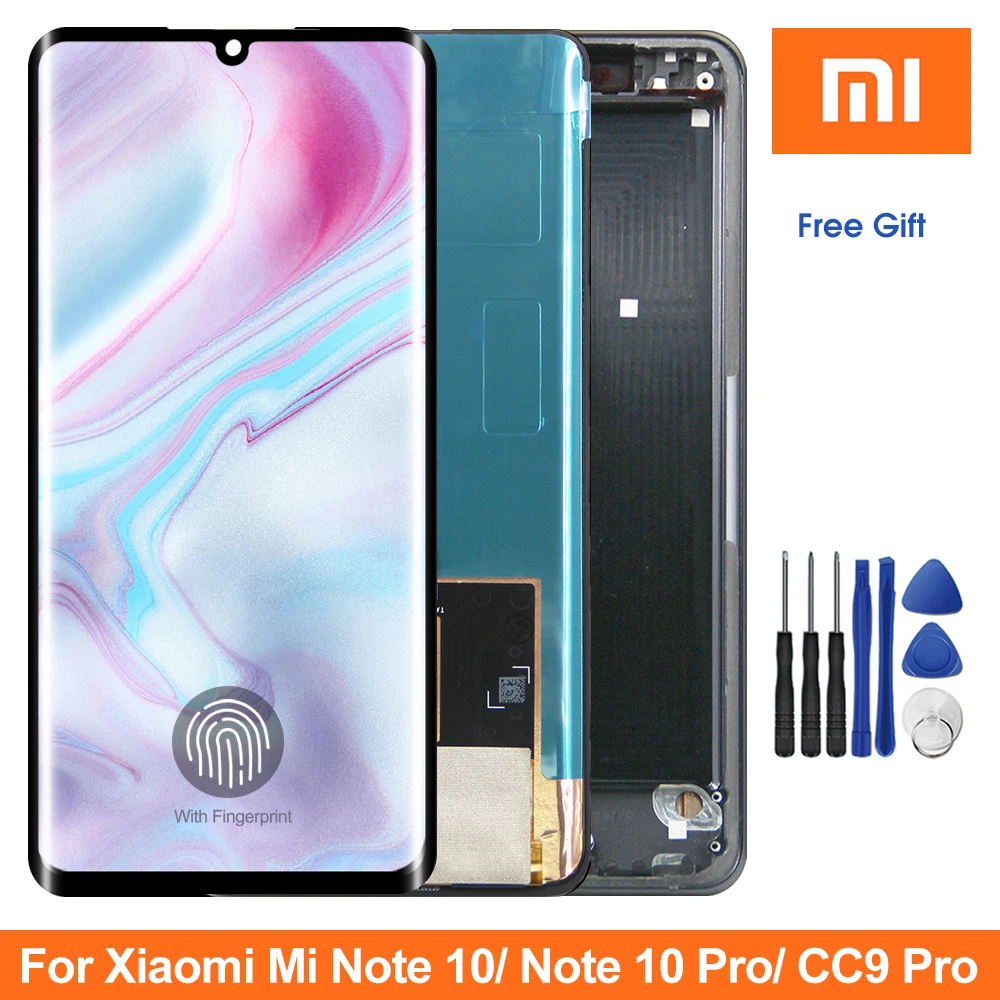 

Оригинальный экран для Xiaomi Mi CC9 Pro ЖК-дисплей сенсорный экран дигитайзер в сборе с рамкой для Xiaomi Mi Note 10 Pro / Note 10