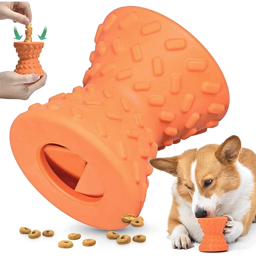 Benepaw 공격적인 씹는 동물용 음식 분배 개 장난감, 무독성 천연 고무 치료 누출 애완 동물 장난감, 강아지 뼈 놀이 게임 9