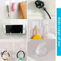 30PCS Wall Hooks Transparent Strong Self Adhesive Key Towel Door Wall Hanger Hanging Kitchen Bathroom Accessories Hooks 5