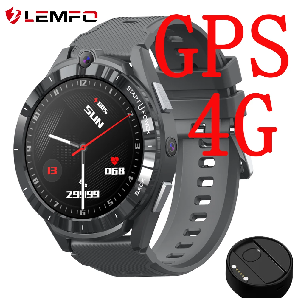 LEMFO LEM16 4G Smart Watch Men 2023 GPS 8 Core 6G 128G Smartwatch Men  Android 11 SIM Card WiFi 8MP Camera 900mAh 1.6 Inch 400 HD