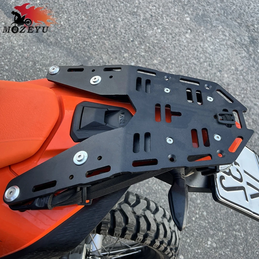 Enhanced Rear Luggage Cargo Rack for Motorcycles - Premium Motorcycle Accessory for Adventure and Touring