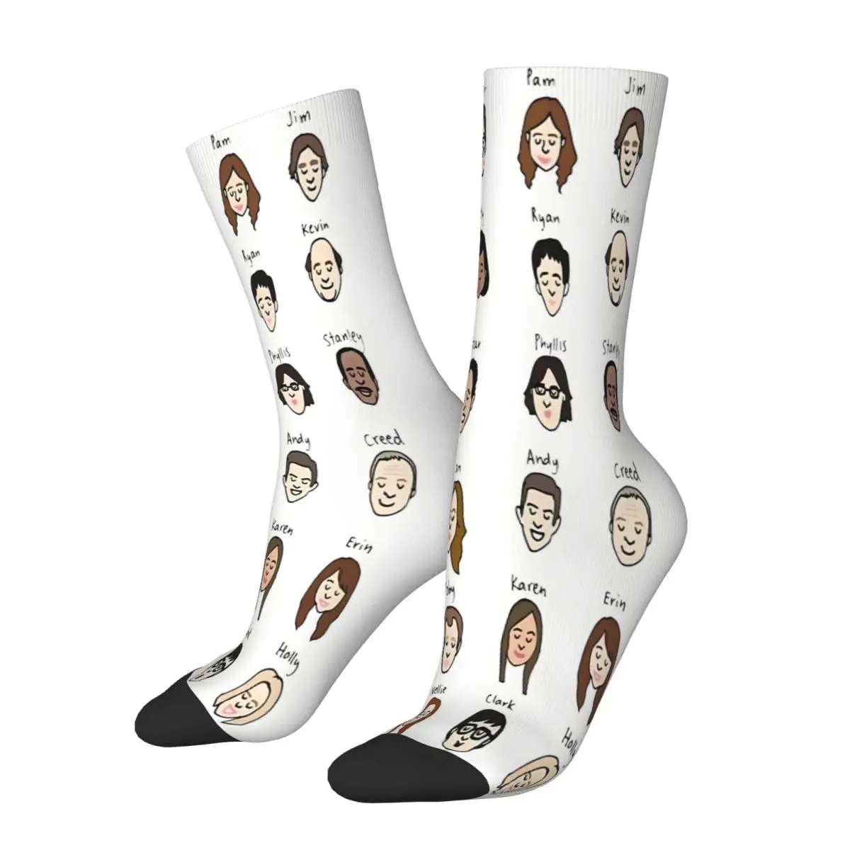 

The Faces The Office Michael Scott TV Show Socks Male Mens Women Autumn Stockings Printed