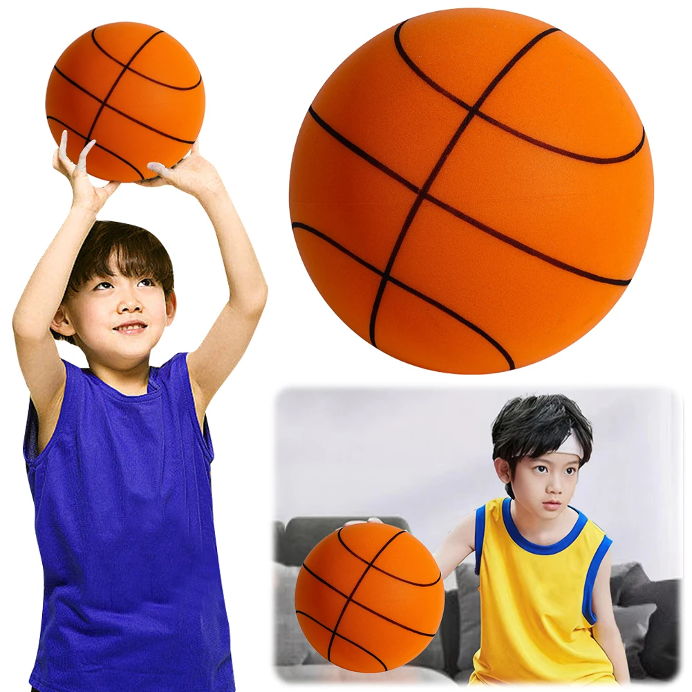 7.09인치 무소음 농구공, 고탄성 실내 훈련용 공, 다양한 실내 활동을 위한 무소음 바운싱 농구공