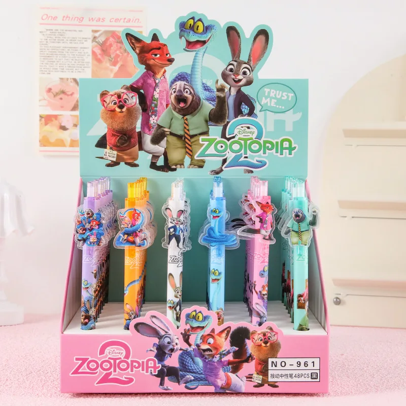 Zootopia 귀여운 펜 디즈니 주디스 닉 학생 카와이 학교 용품 어린이 젤 펜 문구류 사무용품 어린이 선물