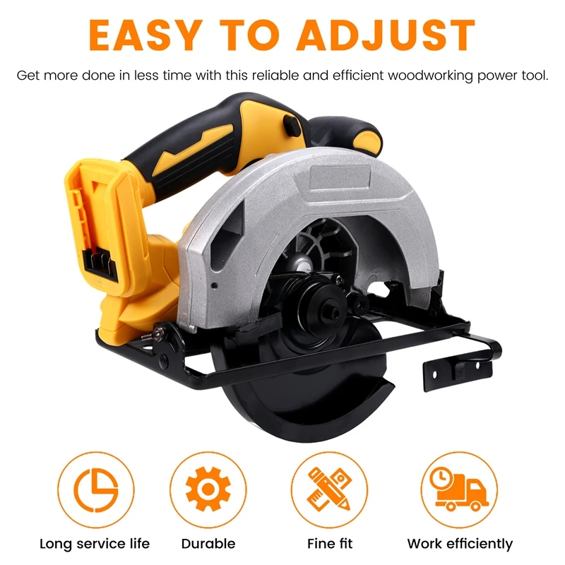 7 Inch Electric Circular Saw Cordless Board Cutting Machine Woodworking Power Tools For Dewalt 18V 20V Battery