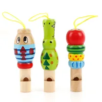 1pc Random Style Wooden Animal Small Whistle Children Early Learning Educational Toys Musical Instrument Kids Montessori Games 1