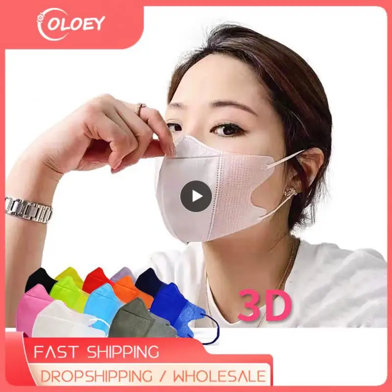 Disposable Earloop Bule Black White Mouth Mask Three-layer Breathable Adult Dust Mask Non-Woven Security