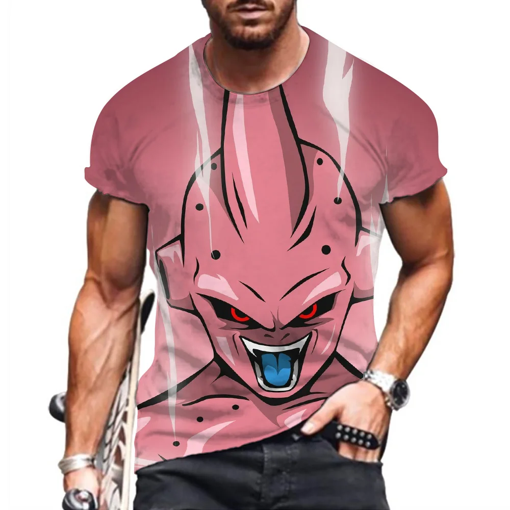 Dragon Ball Z T-shirt Short Men Sleeve Tee Y2k Goku Vegeta Trend Tops Men\'s Streetwear 2024 Super Saiya Oversized Anime Clothing