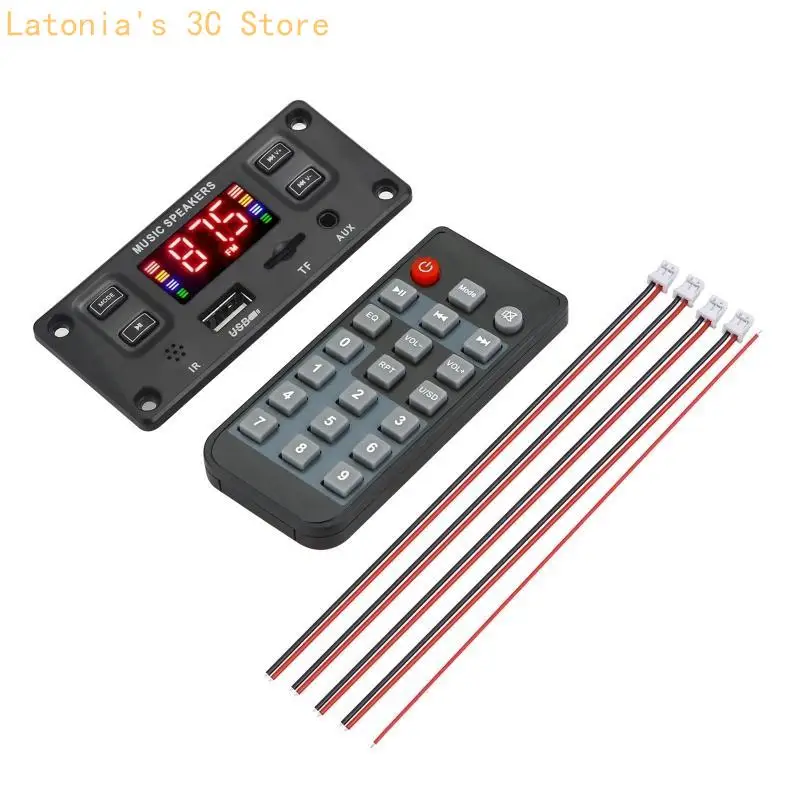 Mp3 플레이어 2x60W 전력 증폭기 7V-24V 호환 디코더 보드 오디오 모듈 USB FM 라디오 AUX 플레이어 X3UB